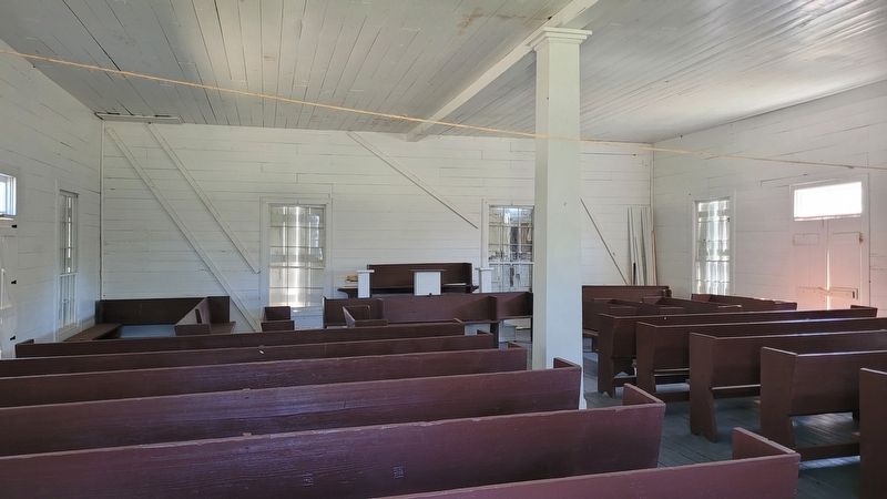 The inside view of the Pine Grove Cumberland Presbyterian Church. Click for full size. The inside view of the Pine Grove Cumberland Presbyterian Church image. Click for full size.