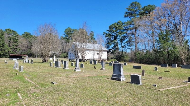 The view of the Pine Grove Cemetery and Church. Click for full size. The view of the Pine Grove Cemetery and Church image. Click for full size.