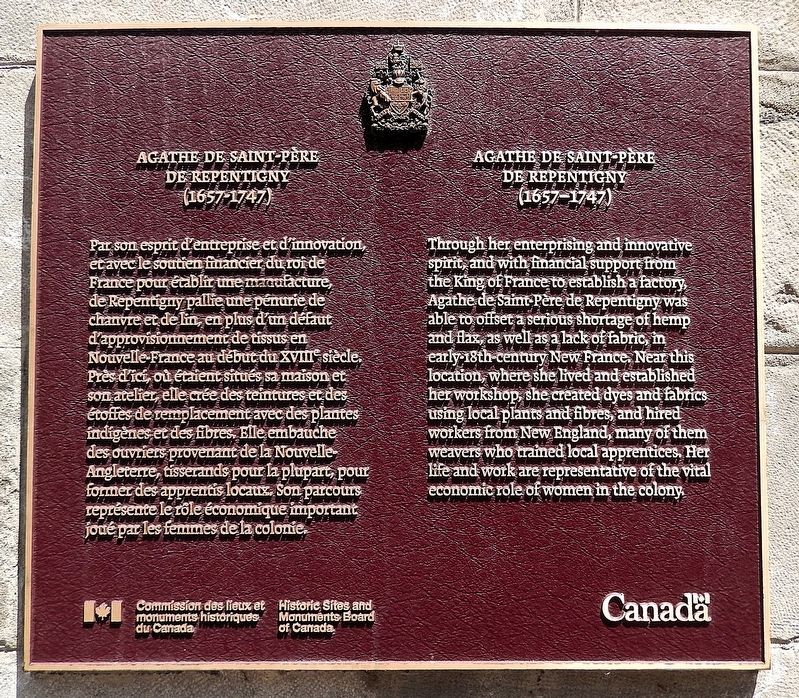 Agathe de Saint-P�re de Repentigny Marker image. Click for full size.