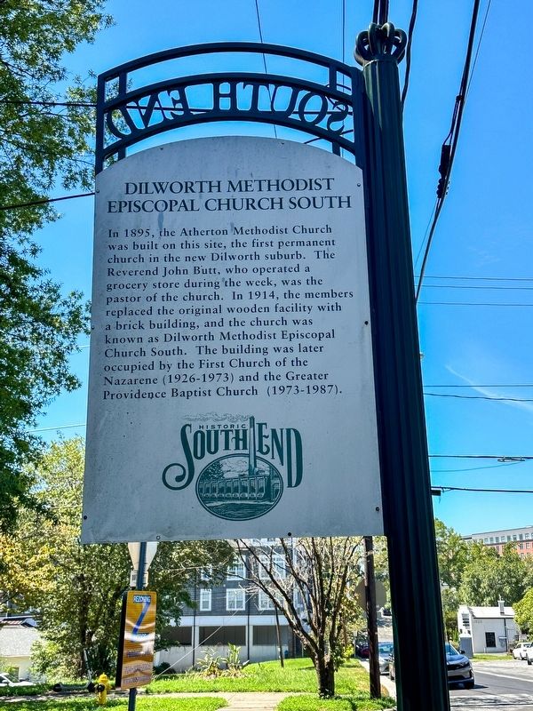 Dilworth Methodist Episcopal Church South Marker. Click for full size. Dilworth Methodist Episcopal Church South Marker image. Click for full size.