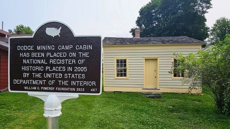 Dodge Mining Camp Cabin Marker. Click for full size. Dodge Mining Camp Cabin Marker image. Click for full size.