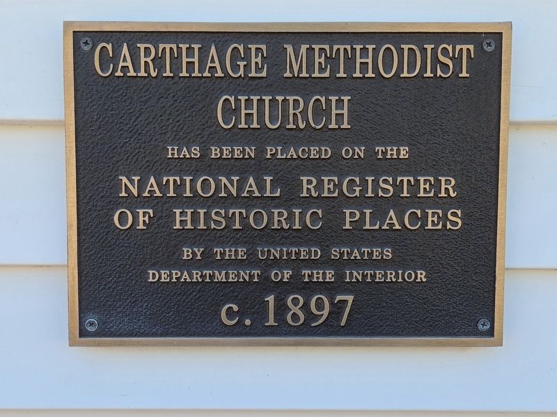 Carthage Methodist Church Marker image. Click for full size.