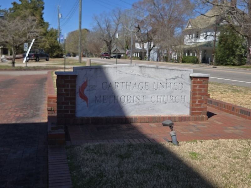 Carthage United Methodist Church sign image. Click for full size.