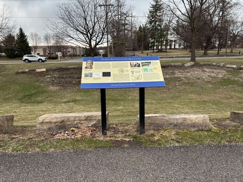 The African Burial Ground at St. Agnes Cemetery Marker. Click for full size. The African Burial Ground at St. Agnes Cemetery Marker image. Click for full size.