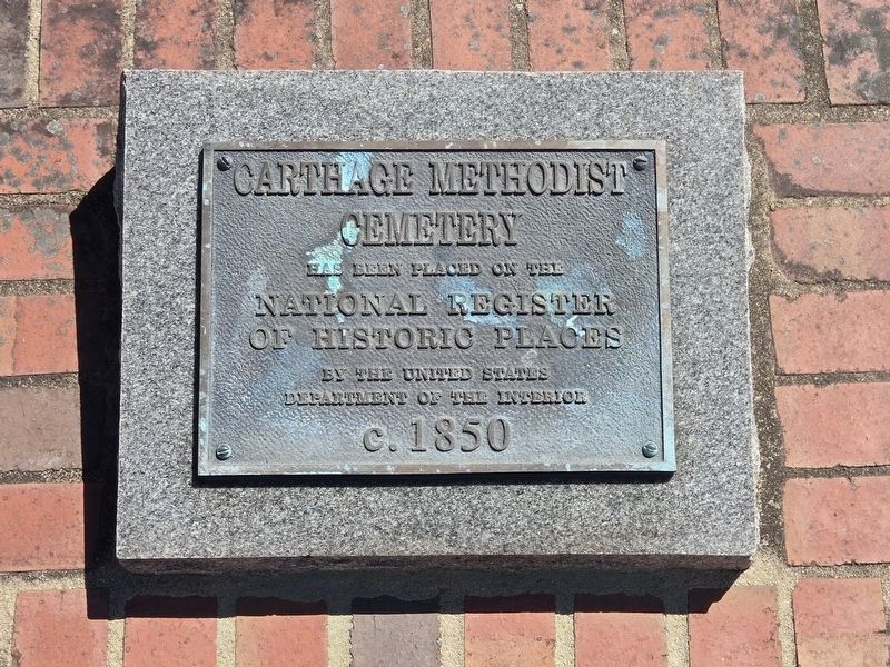 Carthage Methodist Cemetery Marker image. Click for full size.