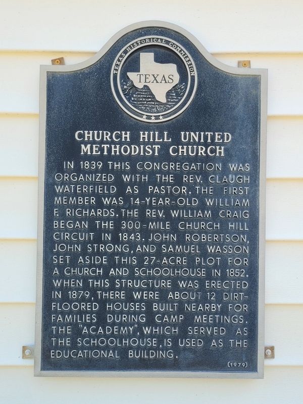 Church Hill United Methodist Church Marker. Click for full size. Church Hill United Methodist Church Marker image. Click for full size.