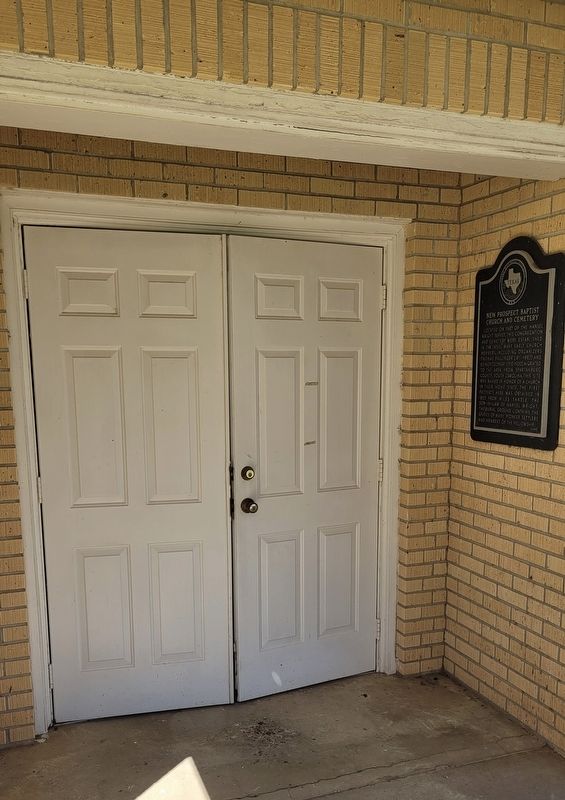 The entrance to the New Prospect Baptist Church and Cemetery and Marker. Click for full size. The entrance to the New Prospect Baptist Church and Cemetery and Marker image. Click for full size.