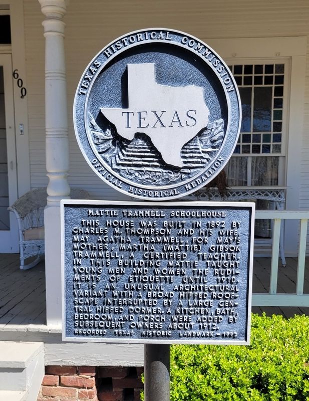 Mattie Trammell Schoolhouse Marker. Click for full size. Mattie Trammell Schoolhouse Marker image. Click for full size.