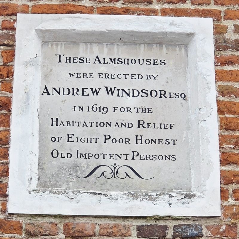 Farnham Almshouses Marker. Click for full size. Farnham Almshouses Marker image. Click for full size.