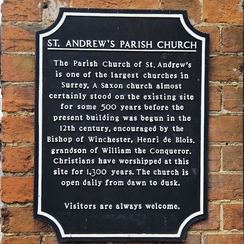 St Andrew's Parish Church Marker. Click for full size. St Andrew's Parish Church Marker image. Click for full size.