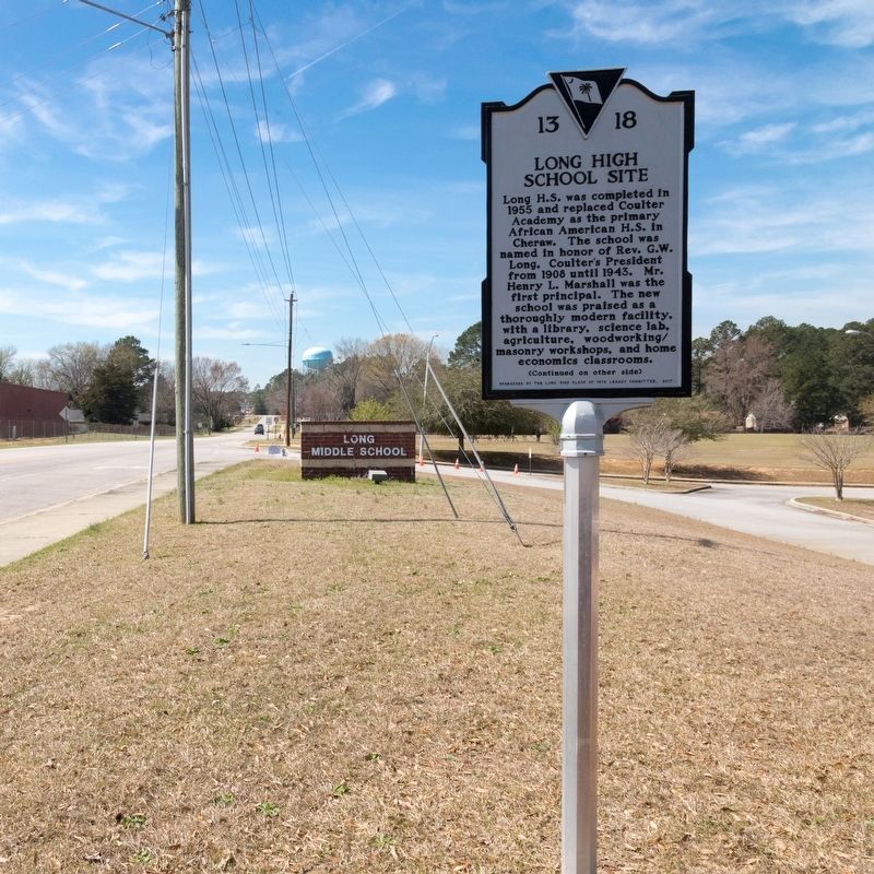 Long High School Site Marker image. Click for full size.
