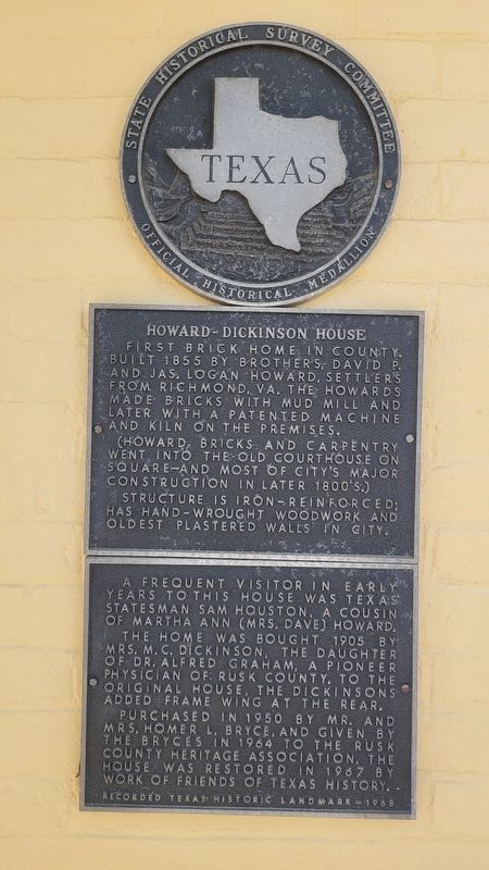 Howard Dickinson House Marker. Click for full size. Howard Dickinson House Marker image. Click for full size.