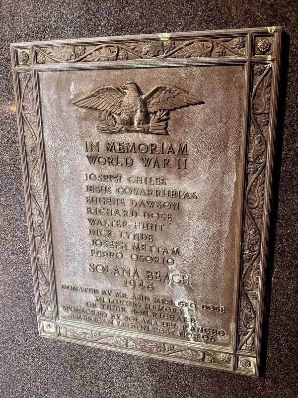 American Legion Post No. 806 WWII Memorial. Click for full size. American Legion Post No. 806 WWII Memorial image. Click for full size.