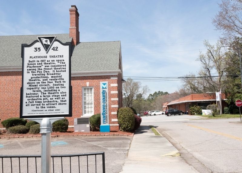 Playhouse Theatre Marker. Click for full size. Playhouse Theatre Marker image. Click for full size.