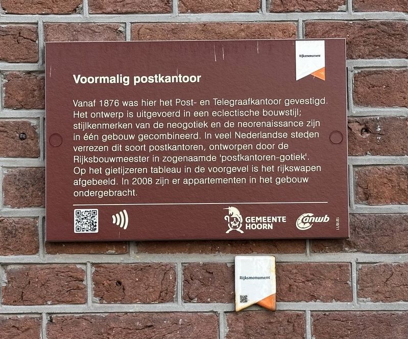 Voormalige Postkantoor / Former Post Office Marker image. Click for full size.
