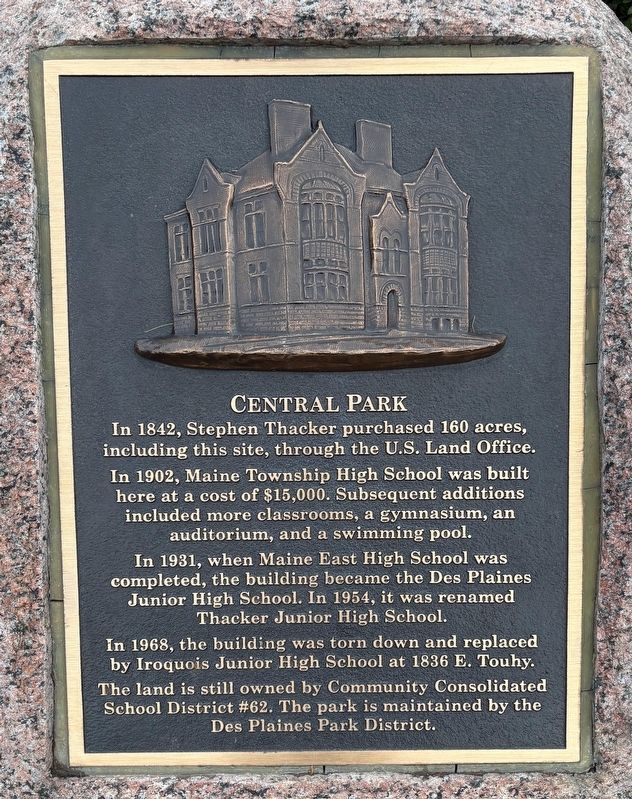 Central Park Marker image. Click for full size.