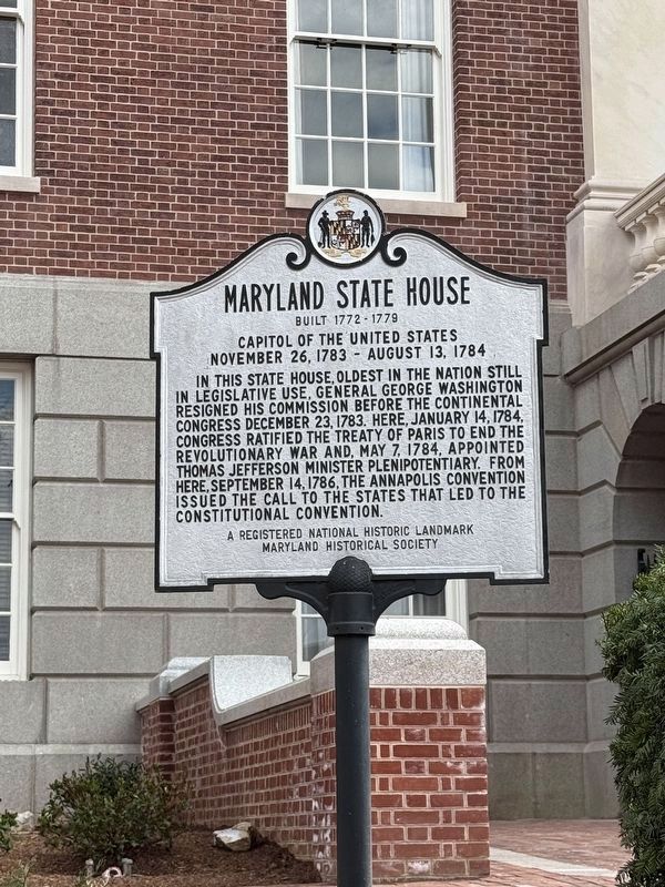 Maryland State House Marker. Click for full size. Maryland State House Marker image. Click for full size.