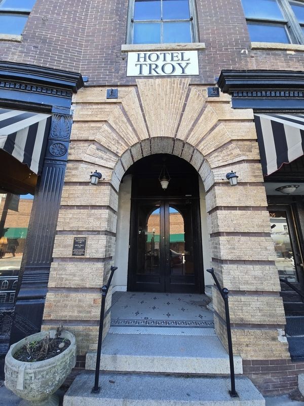 Hotel Troy entrance. Click for full size. Hotel Troy entrance image. Click for full size.