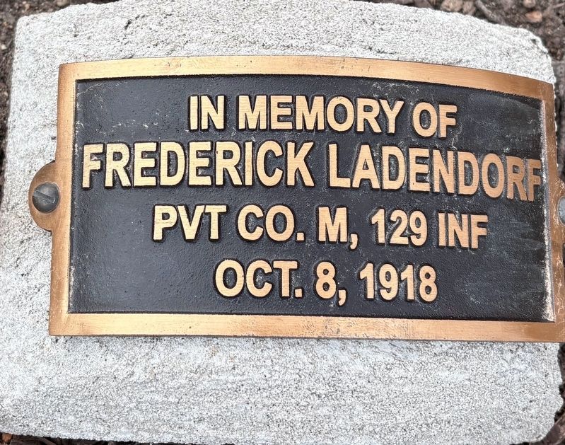 Frederick Ladendorf Marker. Click for full size. Frederick Ladendorf Marker image. Click for full size.
