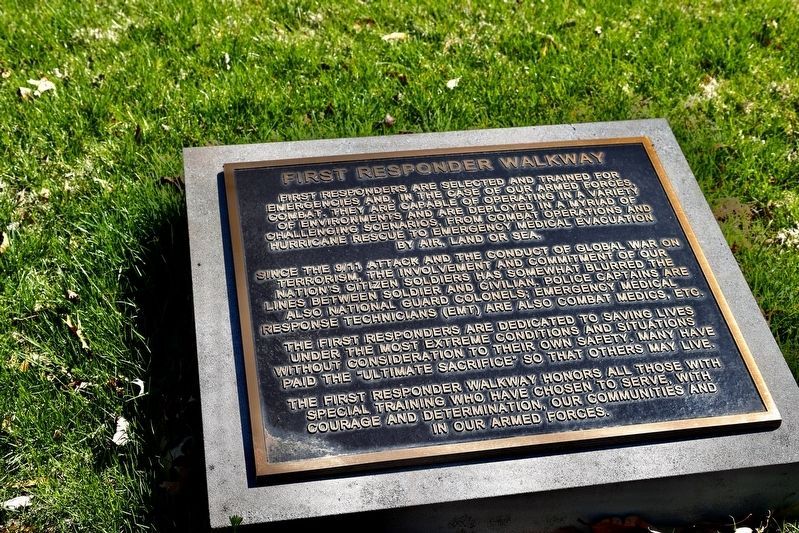 First Responder Walkway - 4th Plaque image. Click for full size.