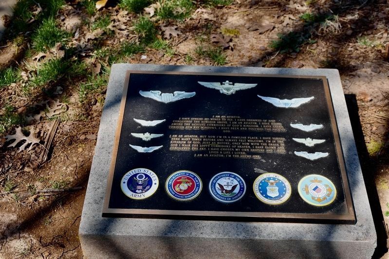 I am Aviator - 2nd Plaque. Click for full size. I am Aviator - 2nd Plaque image. Click for full size.