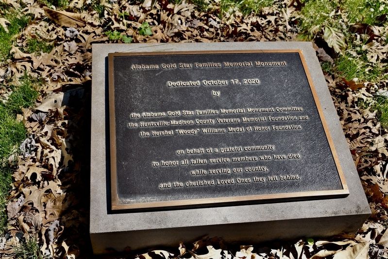 Alabama Gold Star Families Memorial Monument Marker image. Click for full size.