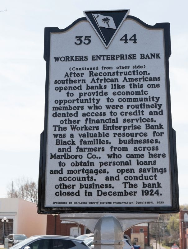 Workers Enterprise Bank Marker, Side Two. Click for full size. Workers Enterprise Bank Marker, Side Two image. Click for full size.
