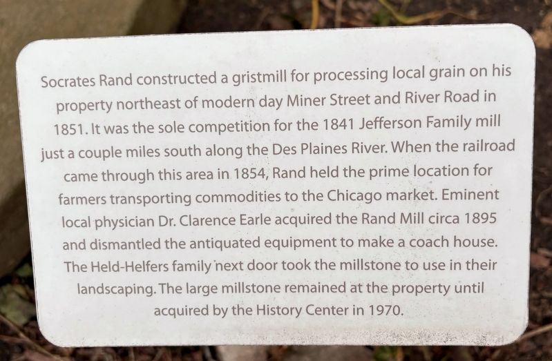 Socrates Rand Grist Mill Marker. Click for full size. Socrates Rand Grist Mill Marker image. Click for full size.