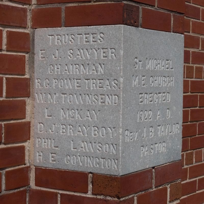 St. Michael�s Methodist Church Cornerstone image. Click for full size.