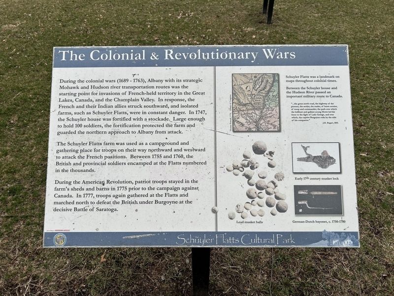 The Colonial & Revolutionary Wars Marker. Click for full size. The Colonial & Revolutionary Wars Marker image. Click for full size.