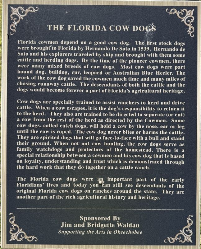 The Florida Cow Dogs Marker image. Click for full size.