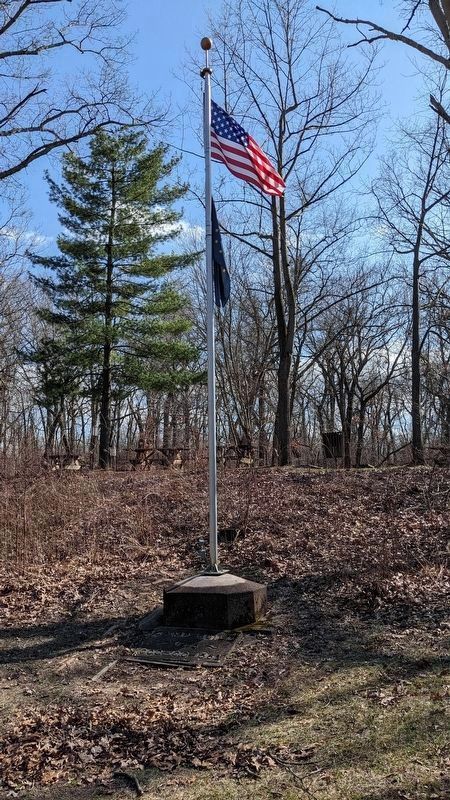CCC Flagpole. Click for full size. CCC Flagpole image. Click for full size.