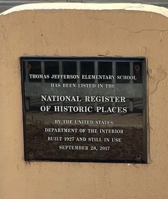 Thomas Jefferson Elementary School Marker image. Click for full size.