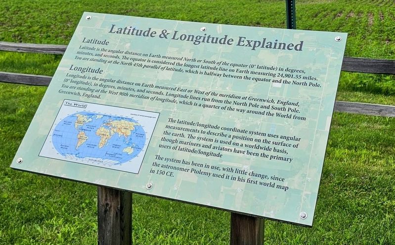 Latitude & Longitude Explained Marker image. Click for full size.