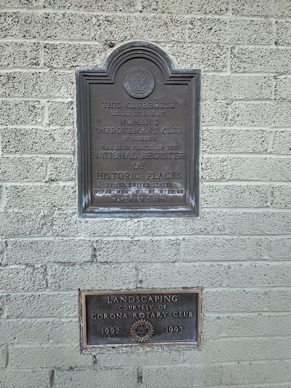 Woman's Improvement Club Marker image. Click for full size.