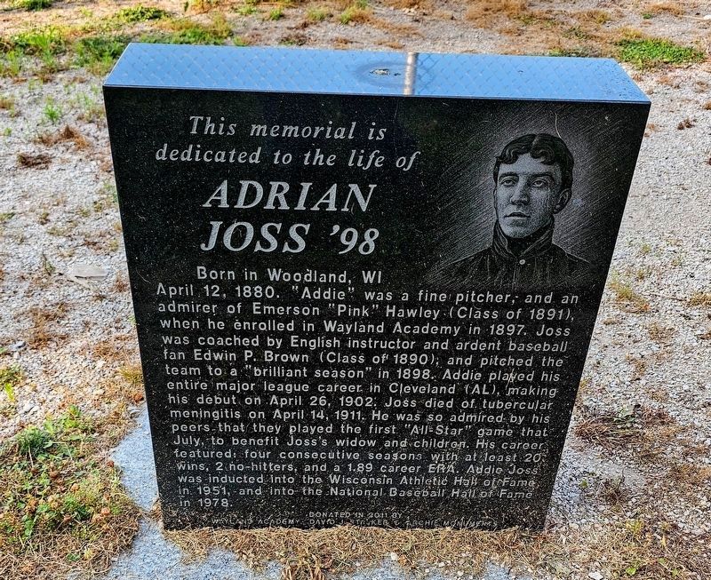 Adrian Joss '98 Marker. Click for full size. Adrian Joss '98 Marker image. Click for full size.