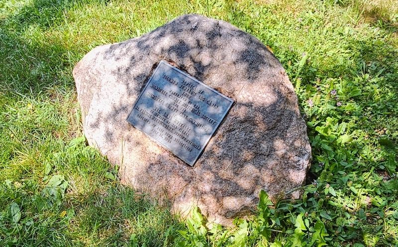 Replica of Solomon Juneau's Log Cabin Marker. Click for full size. Replica of Solomon Juneau's Log Cabin Marker image. Click for full size.