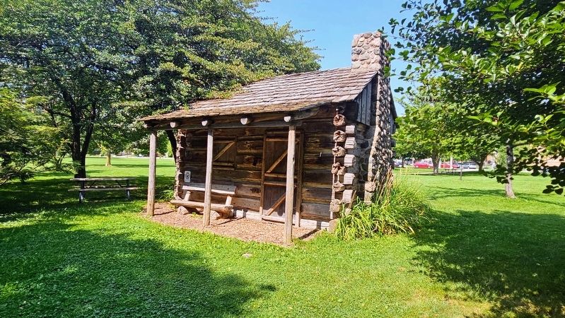 Replica of Solomon Juneau's Log Cabin. Click for full size. Replica of Solomon Juneau's Log Cabin image. Click for full size.