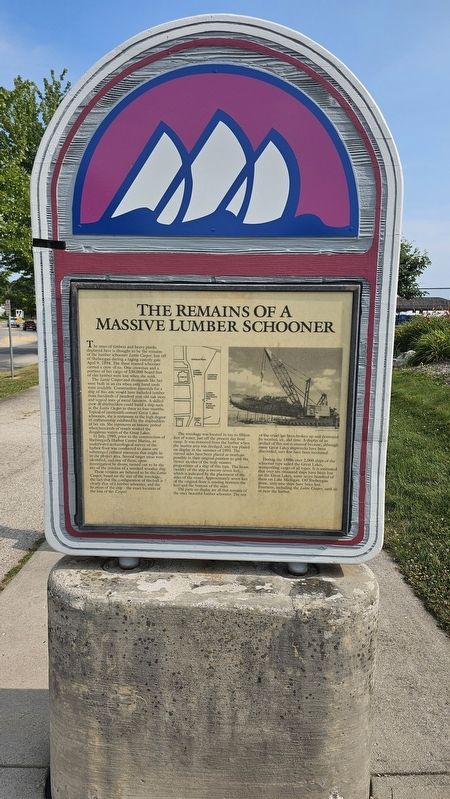 The Remains of a Massive Lumber Schooner Marker image. Click for full size.