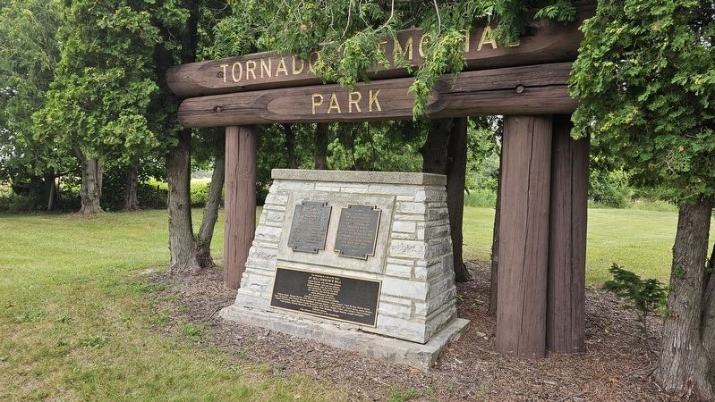 Tornado Memorial Park Marker. Click for full size. Tornado Memorial Park Marker image. Click for full size.