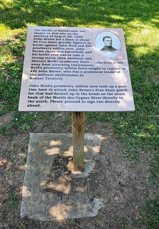 Battle of Osawatomie Marker image. Click for full size.