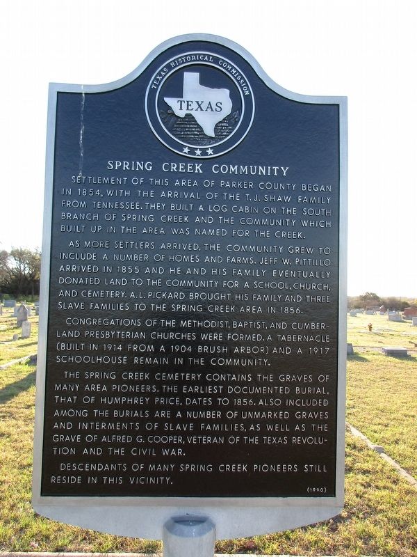 Spring Creek Community Marker. Click for full size. Spring Creek Community Marker image. Click for full size.