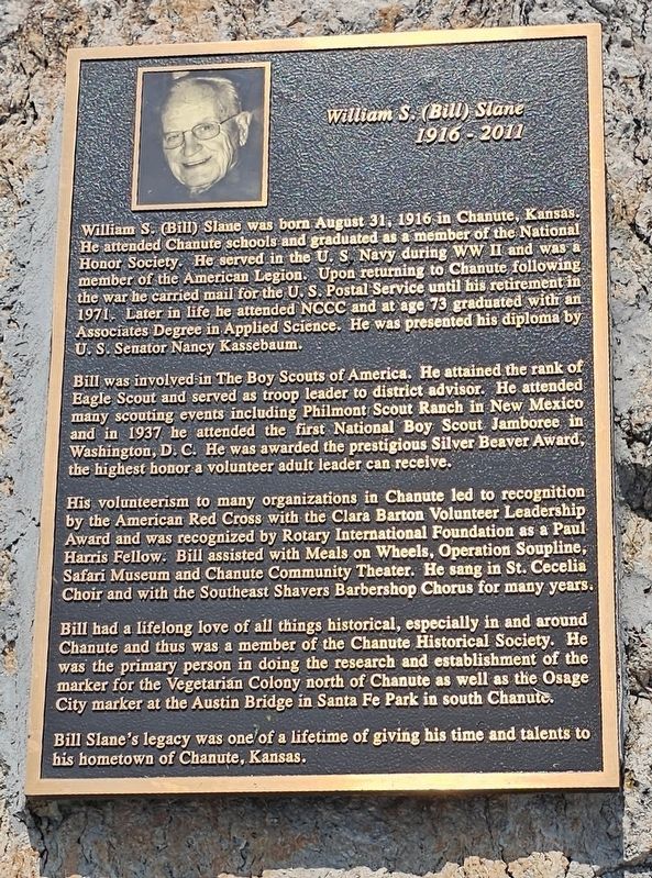 William S. (Bill) Slane Marker image. Click for full size.