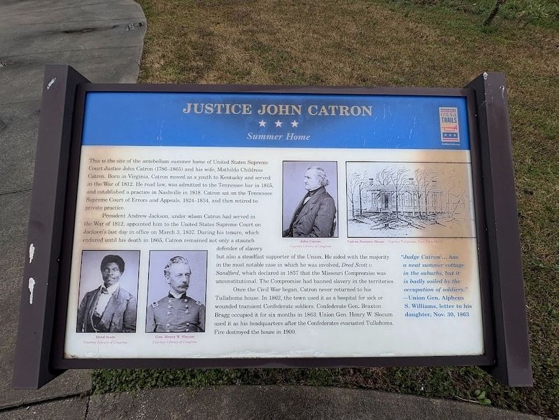 Justice John Catron Marker. Click for full size. Justice John Catron Marker image. Click for full size.