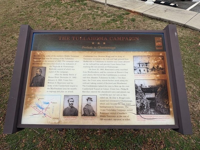 The Tullahoma Campaign Marker. Click for full size. The Tullahoma Campaign Marker image. Click for full size.