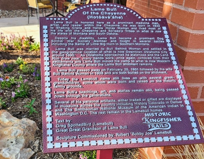 Lame Bull of the Cheyenne Marker image. Click for full size.