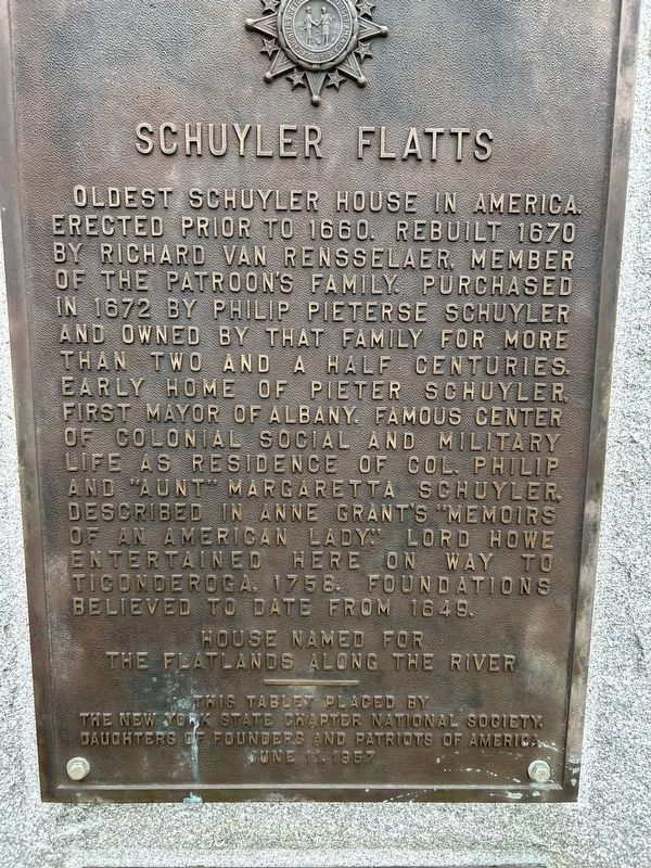 Schuyler Flatts Marker. Click for full size. Schuyler Flatts Marker image. Click for full size.