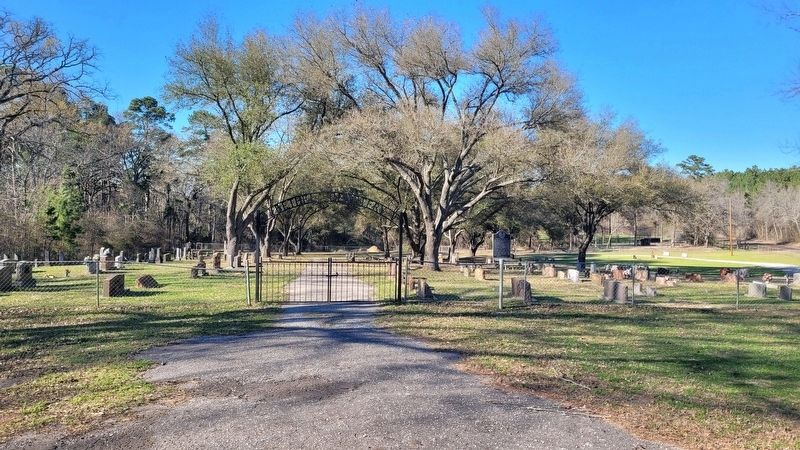 The view of the Bethel Cemetery and Marker from the road. Click for full size. The view of the Bethel Cemetery and Marker from the road image. Click for full size.