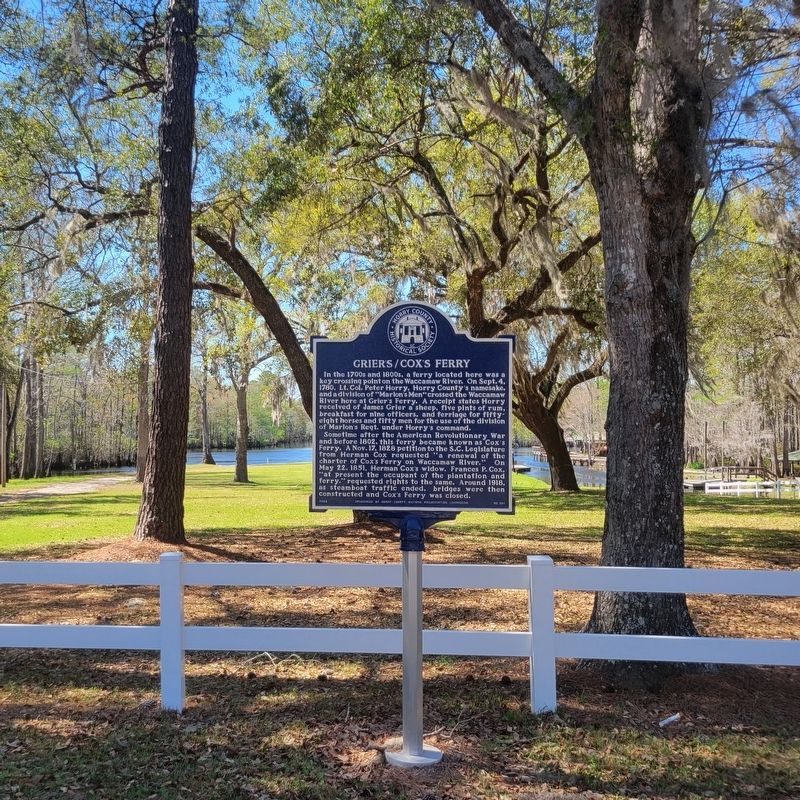 Grier�s/Cox�s Ferry Marker image. Click for full size.