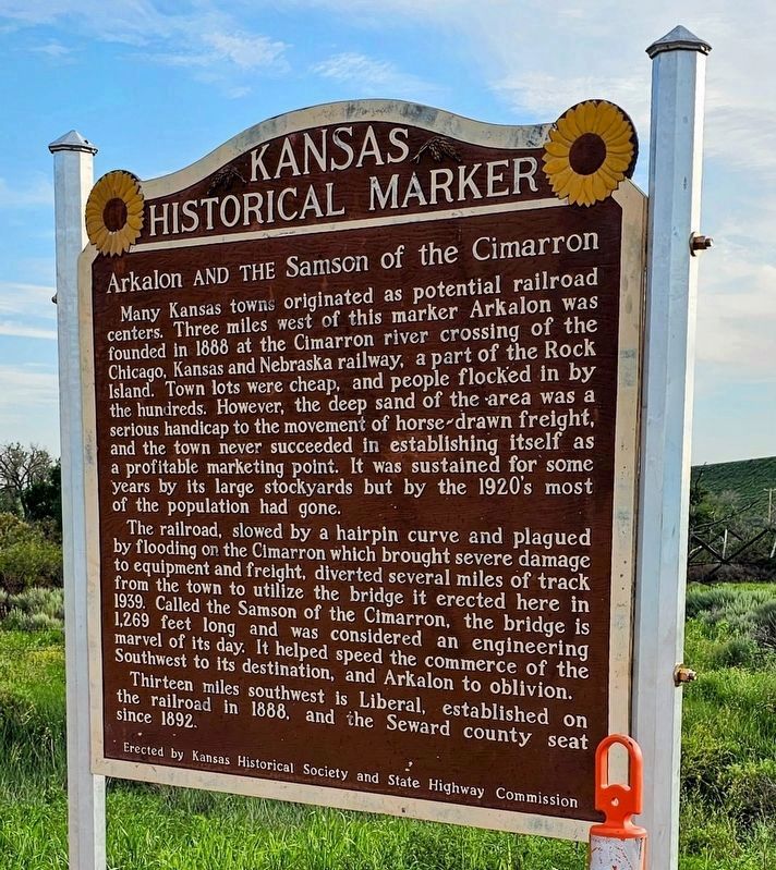 Arkalon and the Samson of the Cimarron Marker image. Click for full size.
